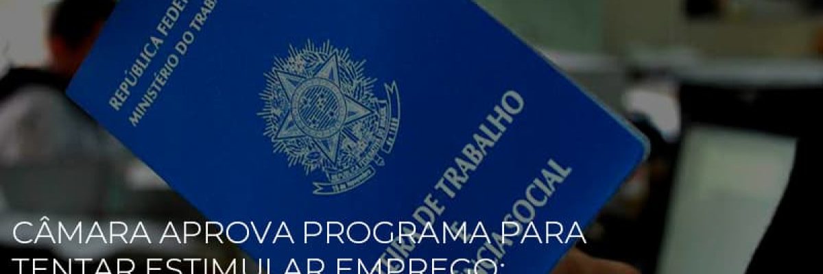 Camara Aprova Programa Para Tentar Estimular Emprego Veja O Que Pode Mudar - Datalex Contabilidade